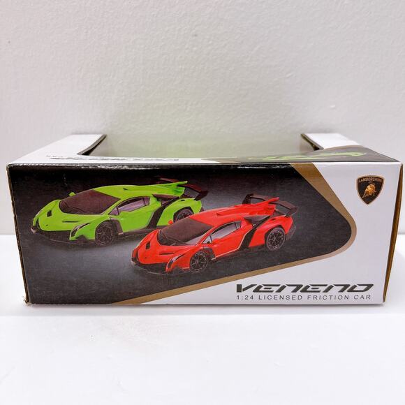 NEW! Lamborghini Veneno Friction Car 1:24 Scale Green Car Collectible Toy - Picture 6 of 8